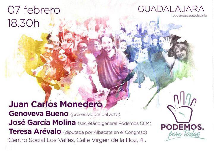 Podemos trae a Guadalajara a uno de sus pesos pesados: Juan Carlos Monedero