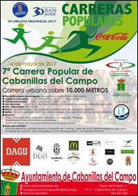 El próximo domingo se celebrará la 7ª Carrera Popular de Cabanillas, cuarta prueba del Circuito Diputación de Guadalajara
