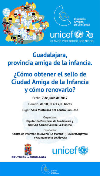 La Diputación de Guadalajara organiza una jornada sobre 'Ciudades Amigas de la Infancia'