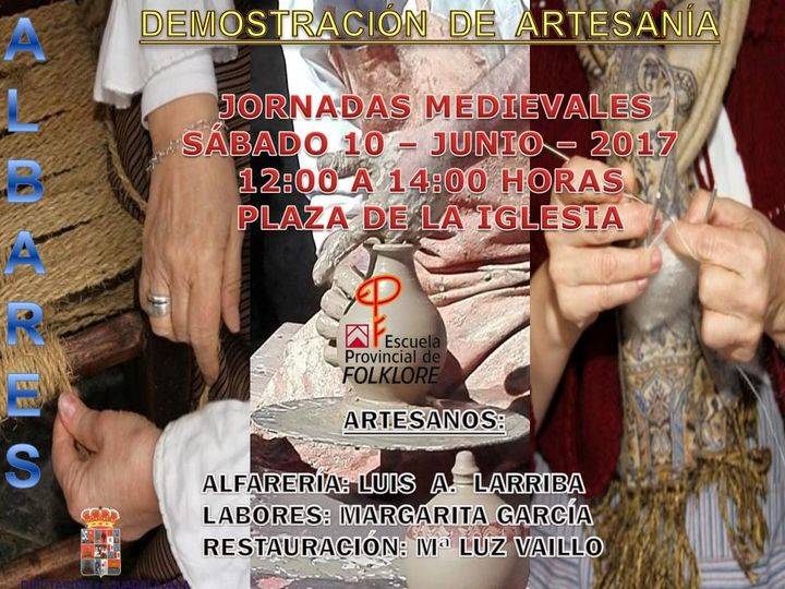 Demostraciones de artesanía de la Escuela de Folklore en Albares el próximo sábado 10
