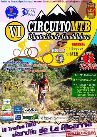 El domingo 6, VI Trofeo MTB Jardín de la Alcarria en Brihuega, sexta prueba del Circuito Diputación de Guadalajara