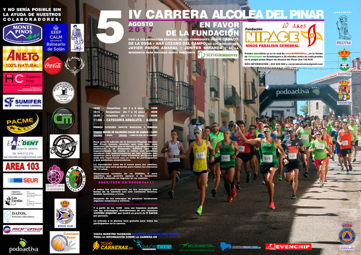 Alcolea del Pinar acoge el 5 de agosto la IV Carrera a favor de Nipace