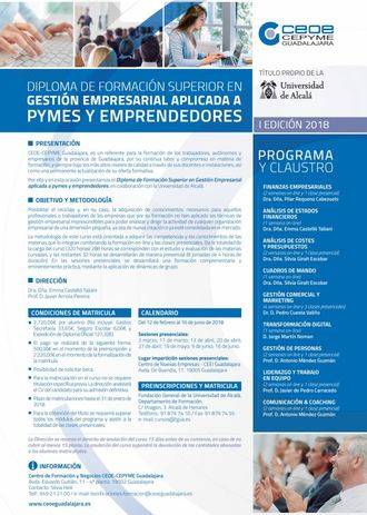 Curso de gestión empresarial aplicada a pymes y emprendedores en Guadalajara