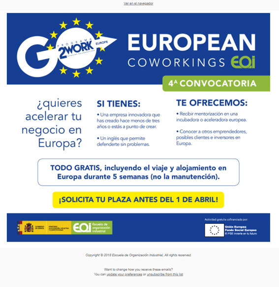 El CEEI de Guadalajara colabora en la cuarta edición del programa ‘European Coworkings’