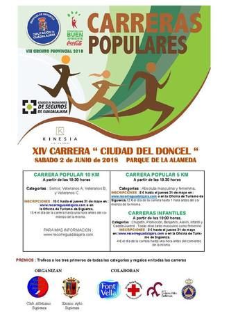 El sábado 2 se celebrará en Sigüenza la XIV Carrera Popular 'Ciudad del Doncel'