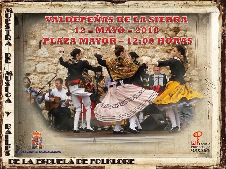 Muestra de la Escuela de Folklore de Diputación el próximo sábado en Valdepeñas de la Sierra