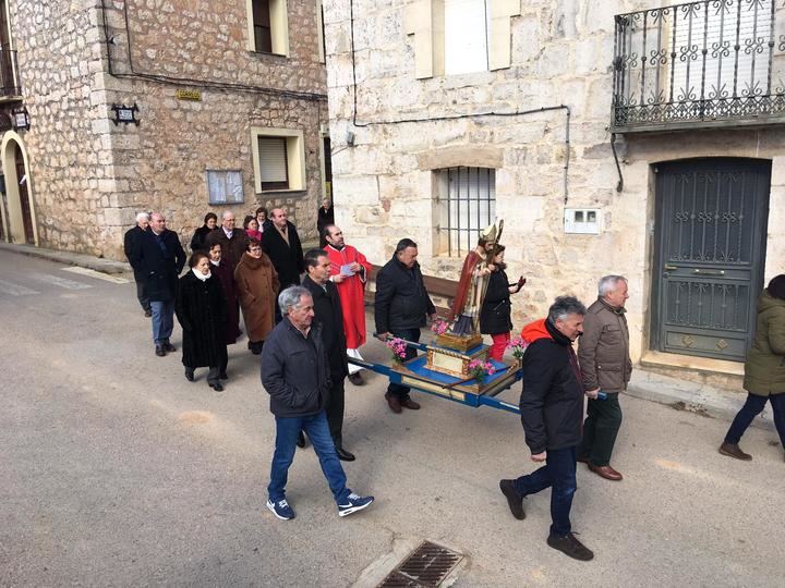 El presidente de la Diputación de Guadalajara participa en Huérmeces del Cerro en la festividad de San Blas, patrón del municipio 