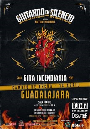 "MATERIAL INFLAMABLE" en la Sala Óxido de Guadalajara 