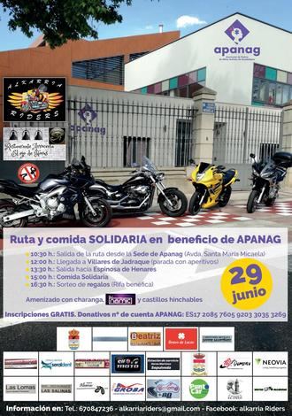 Ruta solidaria de la asociación motera AlkarriaRiders en Guadalajara