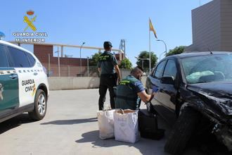 Detenido un hombre en Valdeaveruelo con 4 kilos de marihuana, ‘pillado’ tras tener un accidente de coche