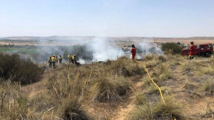 Los 289 efectivos de la UME se retiran del incendio de Toledo