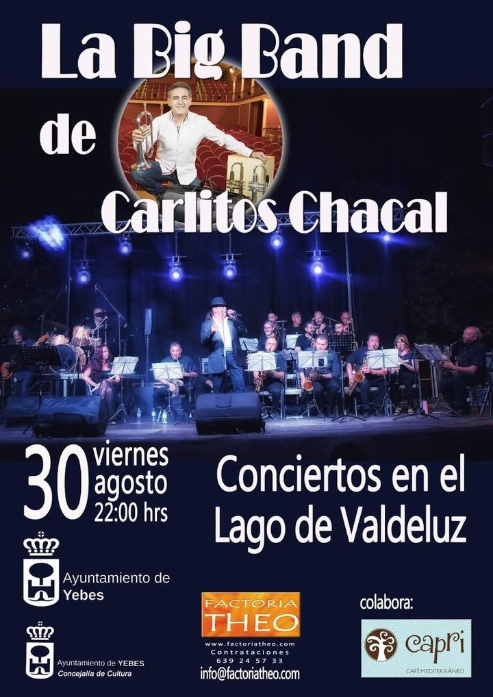 La Big Band de Carlitos Chacal actúa este viernes 30 en los conciertos estivales del Lago de Valdeluz