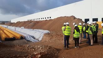 Azuqueca, el primer municipio que incorpora en los nuevos desarrollos industriales drenajes sostenibles para gestionar el agua de lluvia