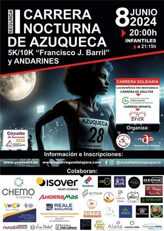 Este s&#225;bado se celebra la II Carrera Nocturna de Azuqueca Francisco J. Barril