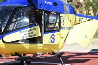 ACCIDENTE LABORAL : Trasladado en helic&#243;ptero un trabajador de 52 a&#241;os tras ser aplastado por un tractor en Casasana 