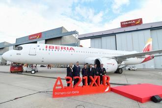 Iberia estrena el Airbus A321XLR, el avi&#243;n de pasillo &#250;nico dise&#241;ado para largas distancias