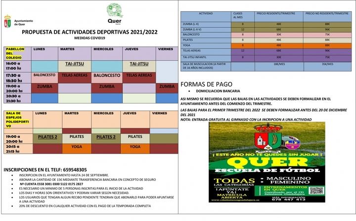 El próximo 1 de octubre comienza la temporada deportiva de Quer