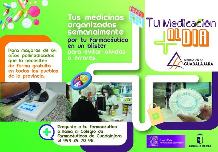 UN APLAUSO : "Tu medicación al día", el programa social de la Diputación de Guadalajara que llegará muy pronto a 80 usuarios