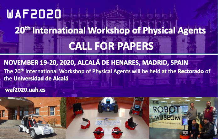 La inteligencia artificial, protagonista en la Universidad de Alcalá del 21er Workshop Internacional de Agentes Físicos (WAF2020)