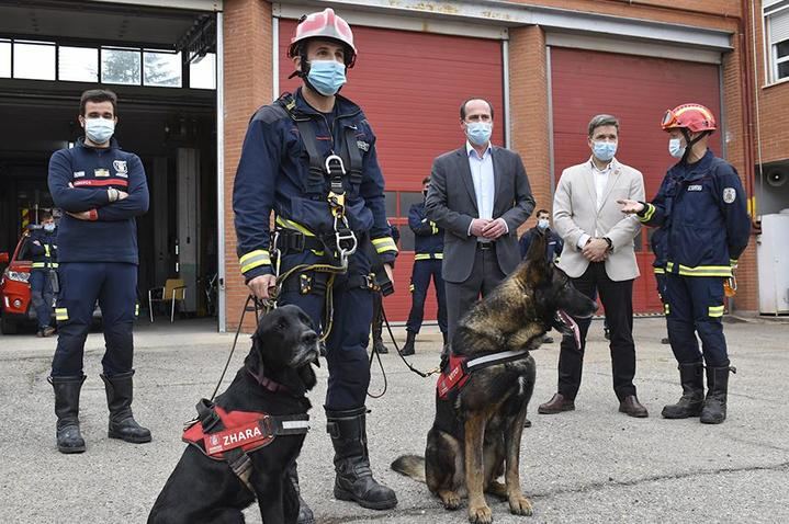 El Cuerpo de Bomberos de Guadalajara estrena la ‘Unidad K9’ para intervenciones de rescate con perros