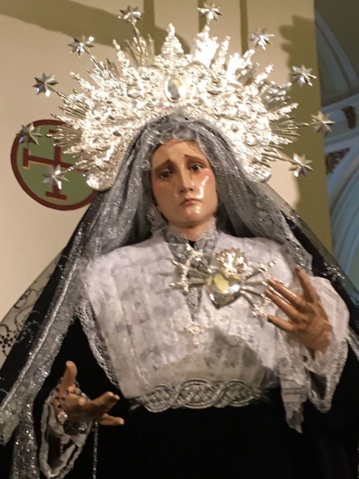 Virgen de los Dolores en la Concatedral de Santa María en Guadalajara. Foto : EDUARDO BONILLA