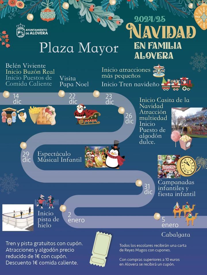 La navidad traerá a Alovera atracciones, puestos y muchos eventos familiares