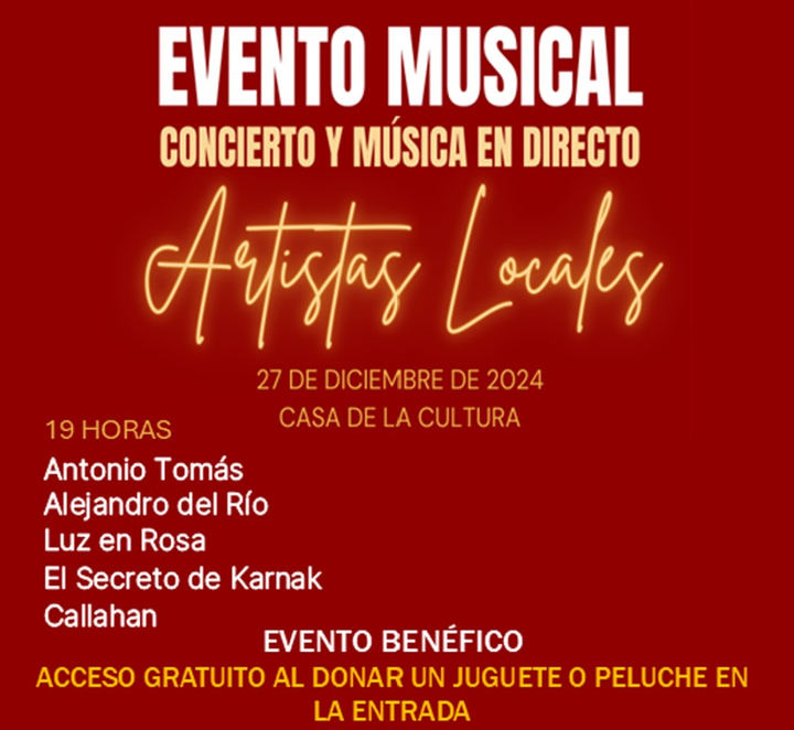 Artistas locales ofrecen este viernes un concierto benéfico en la Casa de la Cultura de Azuqueca