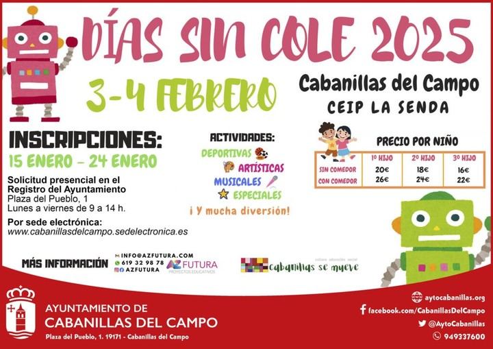 Campamento urbano en Cabanillas para el 3 y 4 de febrero