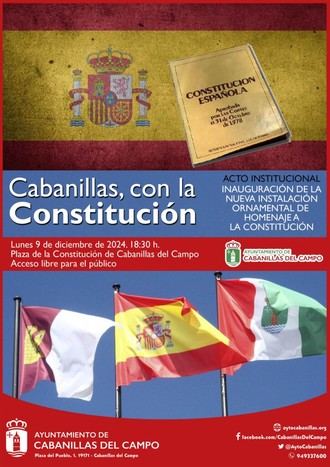 Inauguración de homenaje a la Constitución en Cabanillas del Campo el 9 de diciembre