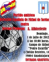 Partido preparatorio de la seleccion absoluta de fútbol de sordos contra la ACADEMIA ALBICELESTE