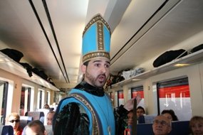 Teatro en el Tren Medieval, último viaje a Sigüenza de este otoño