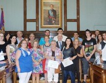 Los alumnos del curso de Informática Práctica de la Diputación reciben sus diplomas