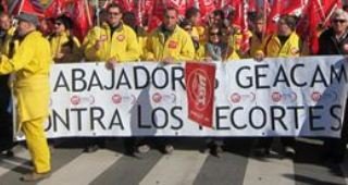 Trabajadores de Guadalajara de Geacam se manfiestan en Toledo para protestar "contra los 800 despidos de Cospedal"