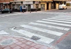 Finalizadas las obras de rebajes en unos 60 tramos de aceras de distintas calles de Guadalajara