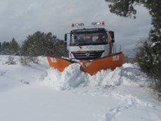 La Diputación actúa de forma inmediata contra las nevadas registradas en la zona de Sigüenza y en la comarca de Molina 