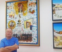 El pintor José Luis López Berrueco muestra sus obras a través de una exposición en Villel de Mesa