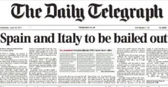 Según el Daily Telegraph, Bruselas rescatará a España e Italia por 750.000 millones de euros