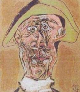 Cara de Arlequin, de Picasso, cuadro robado y luego quemado