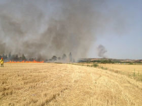 Extinguido el incendio de Yunquera en Guadalajara 