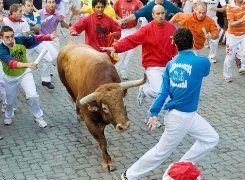 El corredor yunquerano Jerónimo Taracena en San Fermín