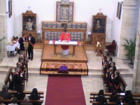 Hilario Téllez en una celebración de Semana Santa con los Soldados de Cristo