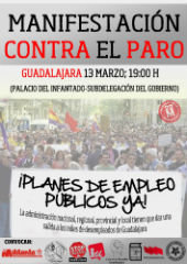 Los parados de Guadalajara saldrán a la calle este jueves