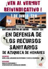 Las asociaciones sanitarias de Azuqueca convocan a los ciudadanos este domingo "en defensa de los recursos sanitarios"