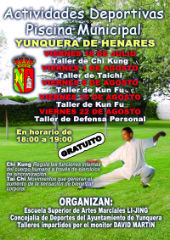 Yunquera de Henares programa para este verano diversos talleres relacionados con las artes marciales en la piscina municipal