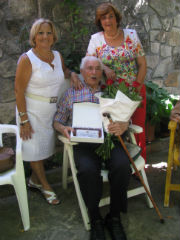 Agustín Tamayo, el viejo jardinero de La Alameda seguntina, cumplió cien años