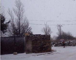 Primera nevada en Cantalojas (Foto: Guadanews.es)