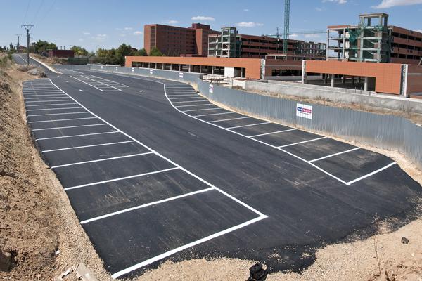 Comienza la nueva fase de las obras del aparcamiento en el Hospital de Guadalajara