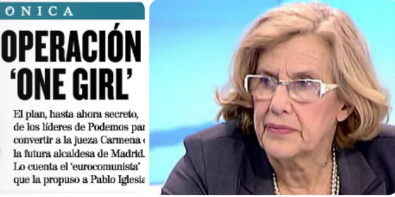 El diario El Mundo deja a Manuela Carmena como mentirosa : "No tengo vinculación con Podemos"