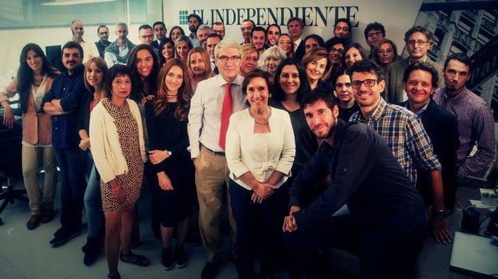 El equipo de El Independiente, horas antes del lanzamiento del nuevo digital