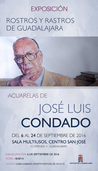 "Rostros y rastros de Guadalajara" de José Luis Condado, exposición de Diputación para Ferias